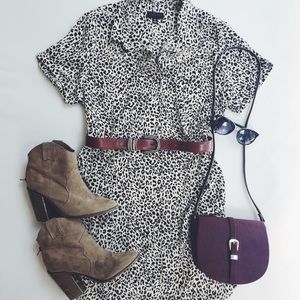 🎀 CHEETAH PRINT BUTTON DOWN DRESS 🎀